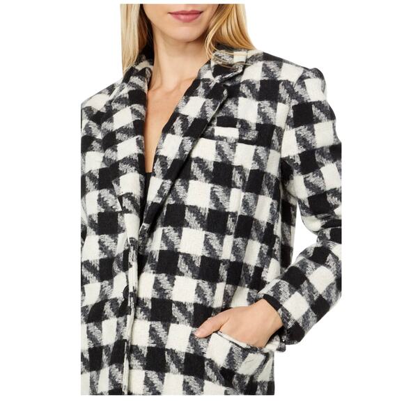 $128 MSRP Blank NYC Oversized Houdstooth Blazer - Sz M - NWT - Picture 3 of 9